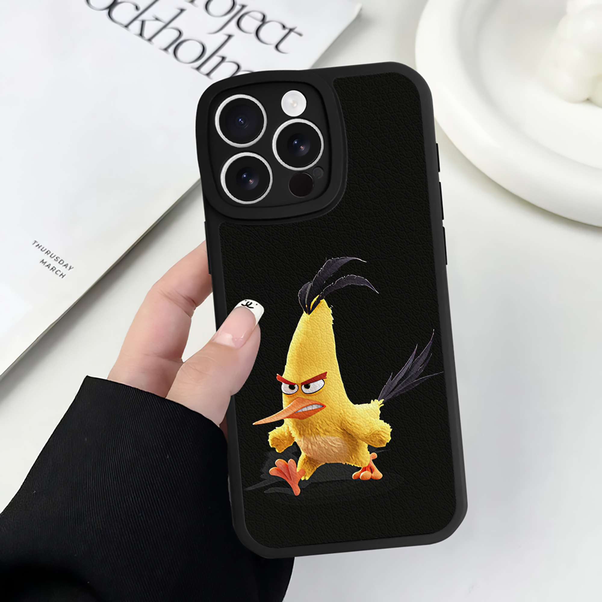 （画像用） Angry Birds アングリーバード 【iPhone 16シリーズ対応】シリコンスマホケース（レザー調） 材質：シリコン